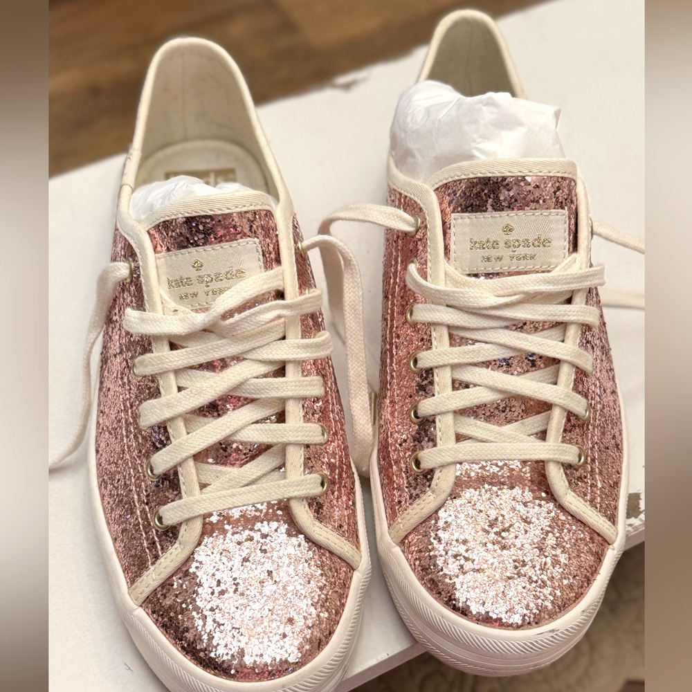 Kate Spade Pink Glitter Sneakers